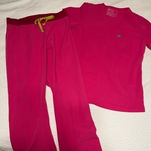 Womens Figs shocking pink